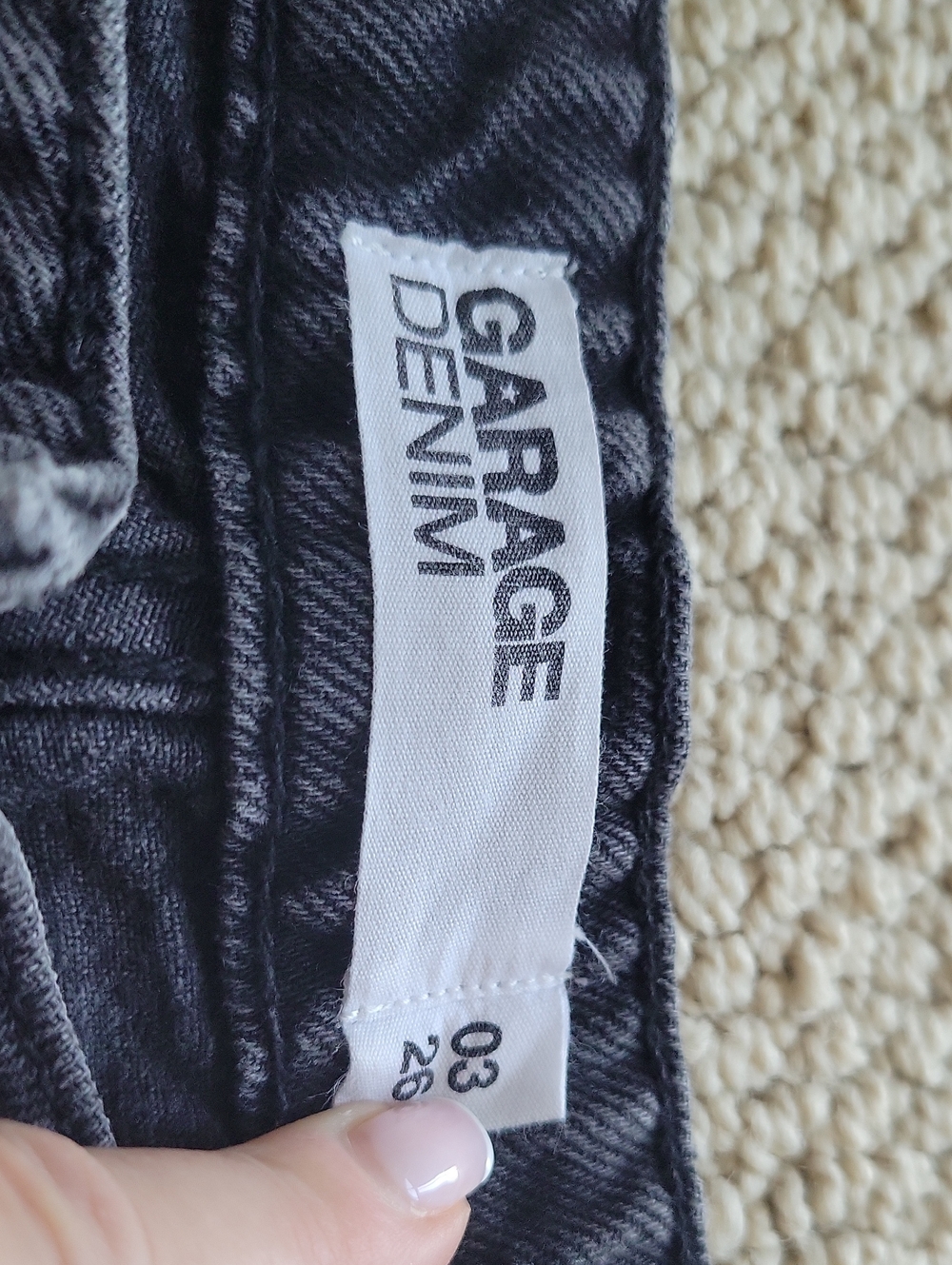 Garage Women's Straight Leg Jeans in Washed Black - Picture 2 of 5
